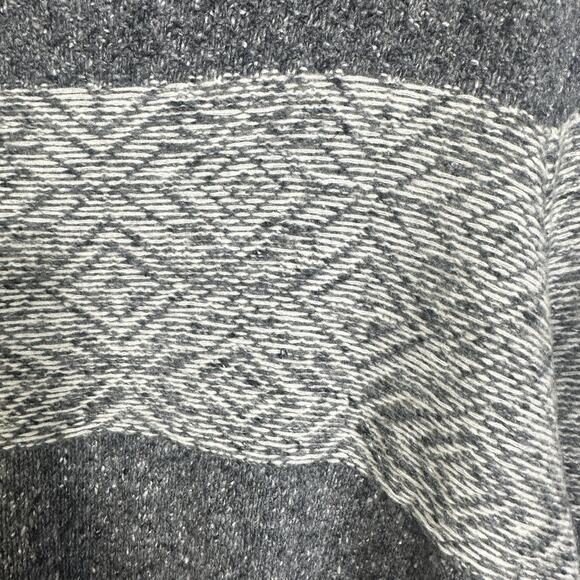 Luca Nobili Sweater Large Gray Wool Blend Crewneck Geometric Knit Made in Italy - Picture 8 of 10